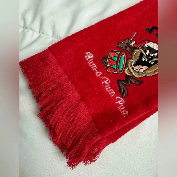 Vintage 2001 Tasmanian Devil Christmas Hand Towels NWT Cartoon Network Looney - Picture 6 of 7